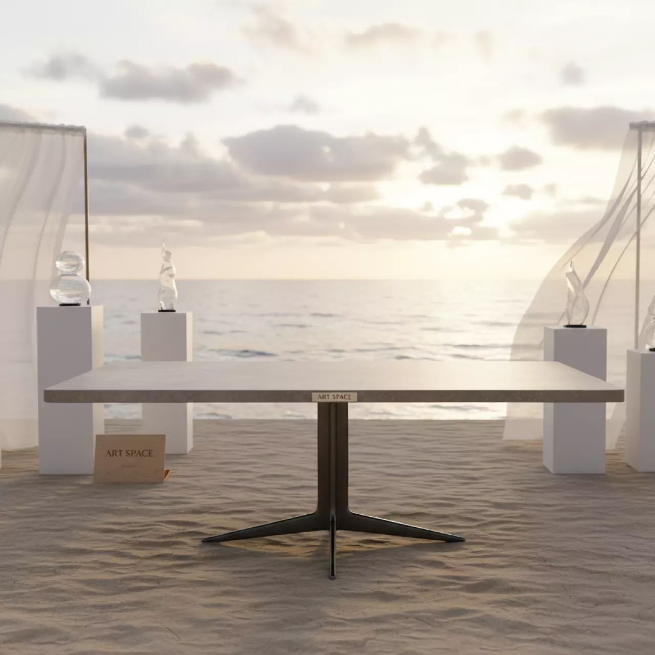 Аренда Столешница прямоугольная Solid Compact 1390х790 на пляже «Мандарин» — ART SPACE