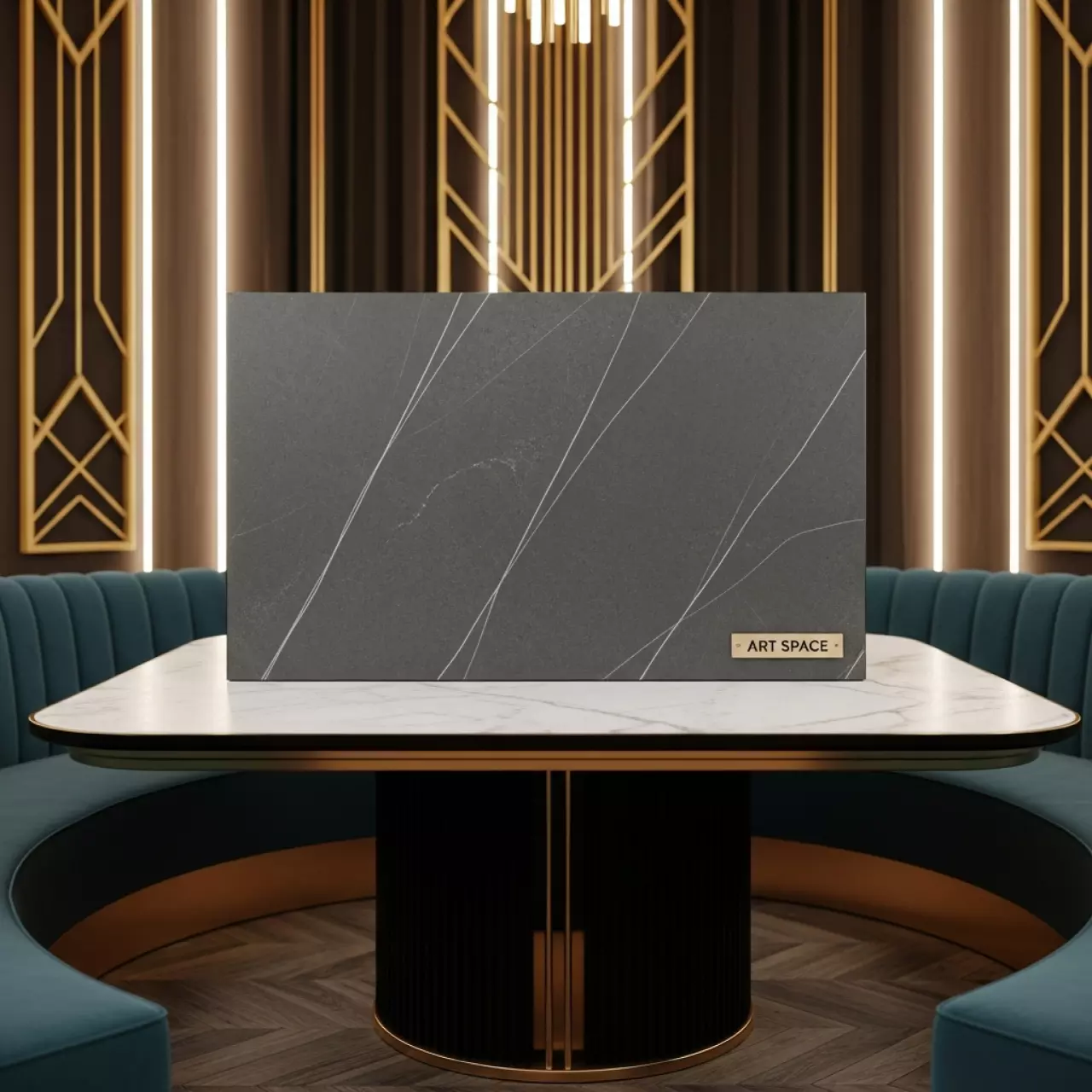 Аренда Столешница RC644 95х62 R7024 в пляжном клубе Del Mar — ART SPACE