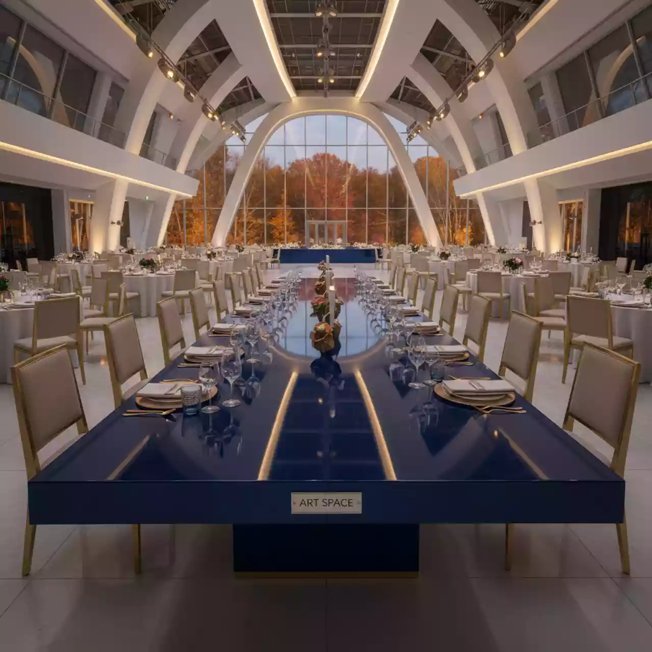 Аренда Столешница синяя в ледовом дворце «Большой» — ART SPACE