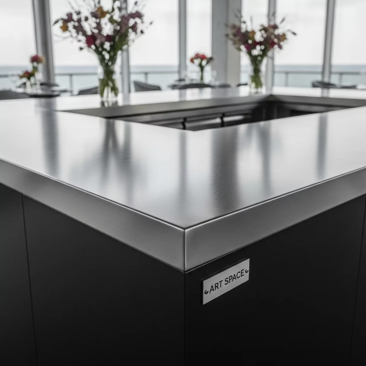 Аренда Столешница стальная Jumbo Corner Top в ресторане «Магеллан» — ART SPACE