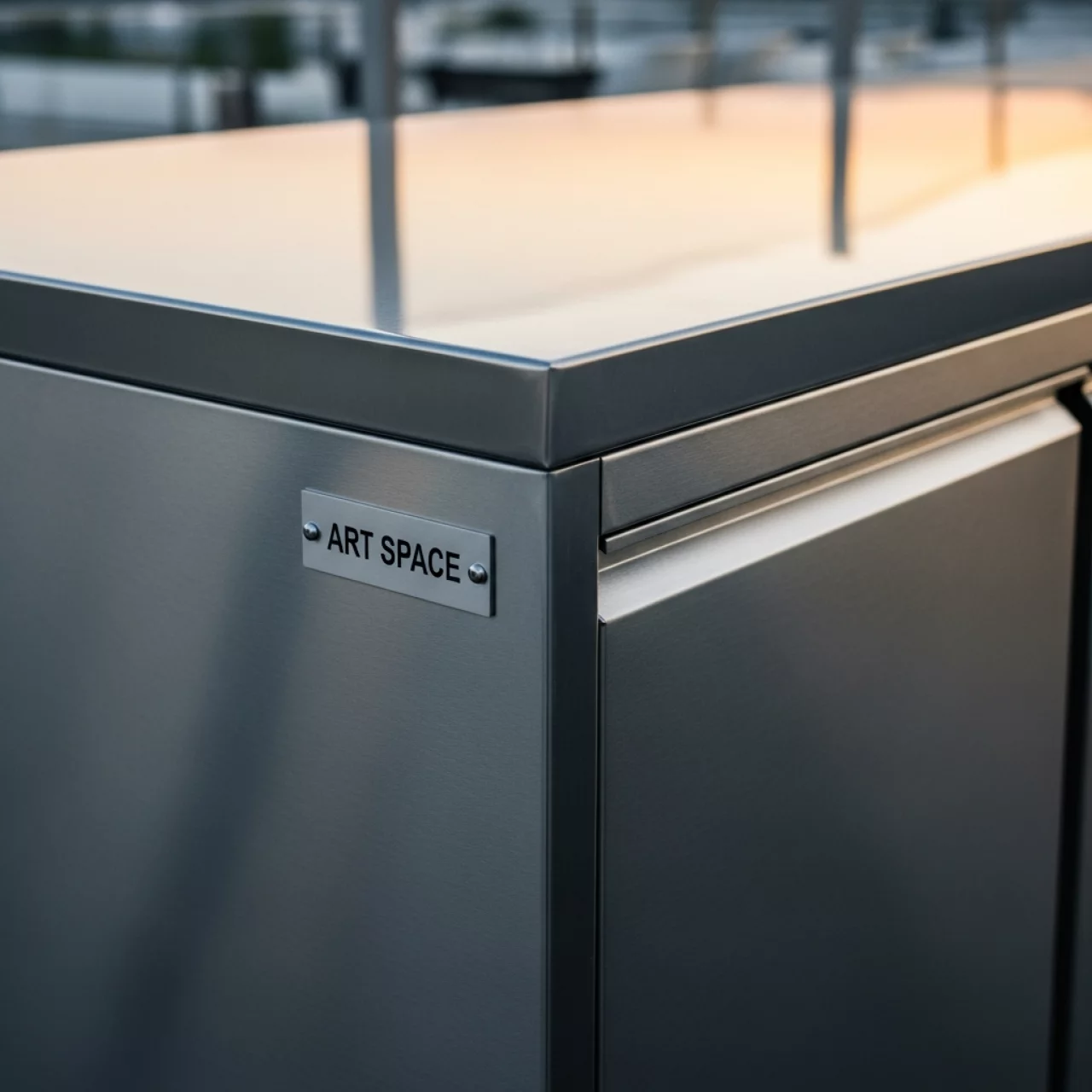 Аренда Столешница стальная на верх барной стойки Jumbo Bar Top в ресторане «D.O.M» — ART SPACE