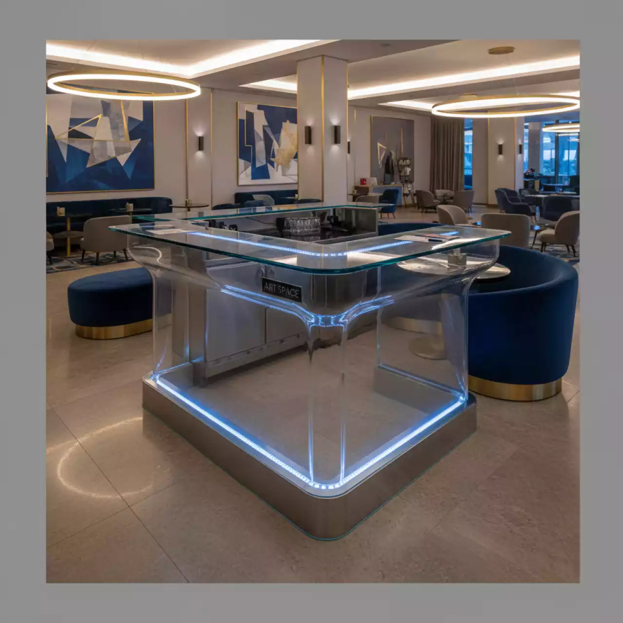 Аренда Столешница стеклянная для верха барной стойки Break Corner Top в Rodina Grand Hotel & SPA — ART SPACE