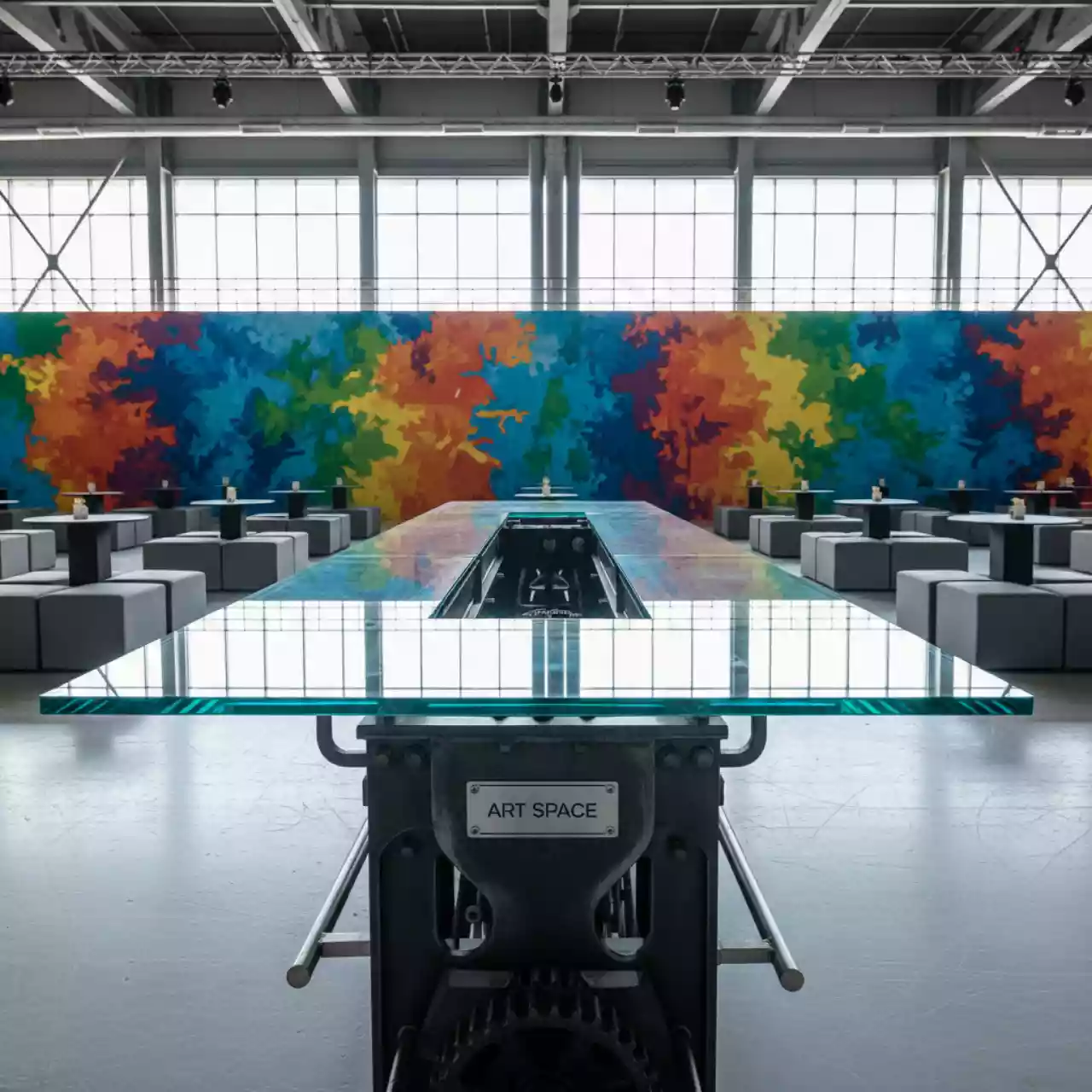 Аренда Столешница стеклянная для верха барной стойки Jumbo Bar Top в ледовом дворце «Большой» — ART SPACE