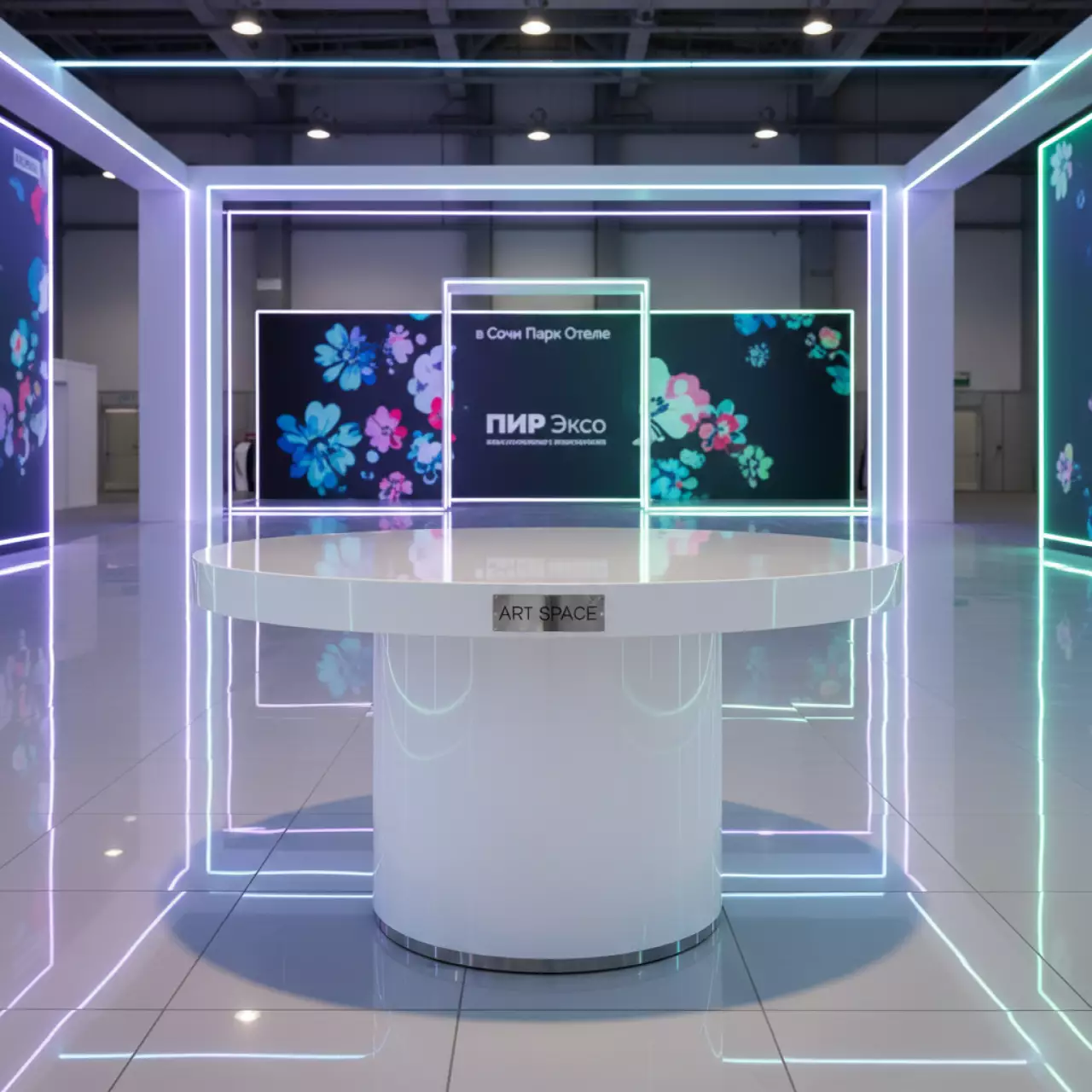 Аренда Столешница Werzalit круглая D800 белая в Сочи Парк Отеле — ART SPACE