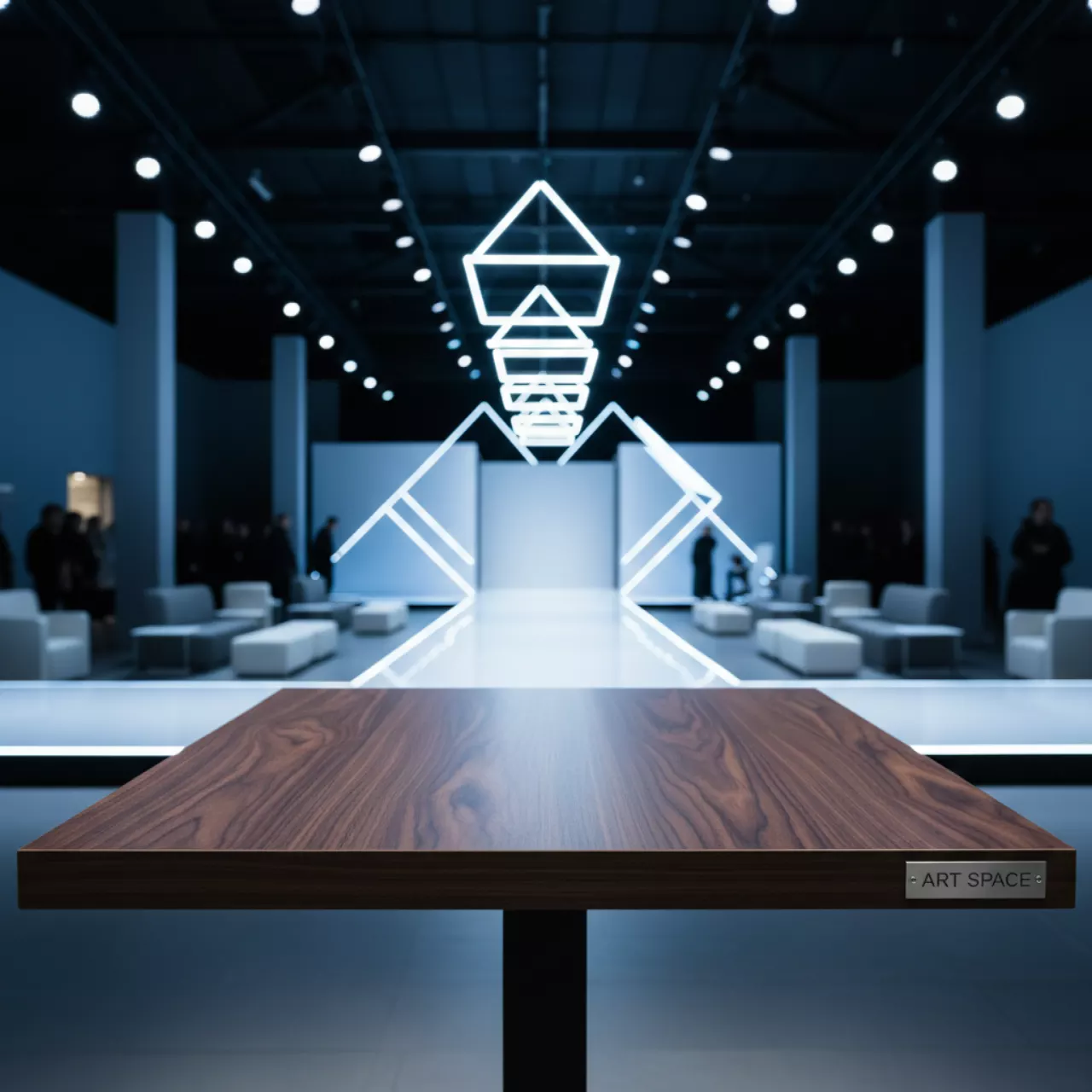 Аренда Столешница Werzalit квадратная 700х700 орех в Gamma Sirius — ART SPACE