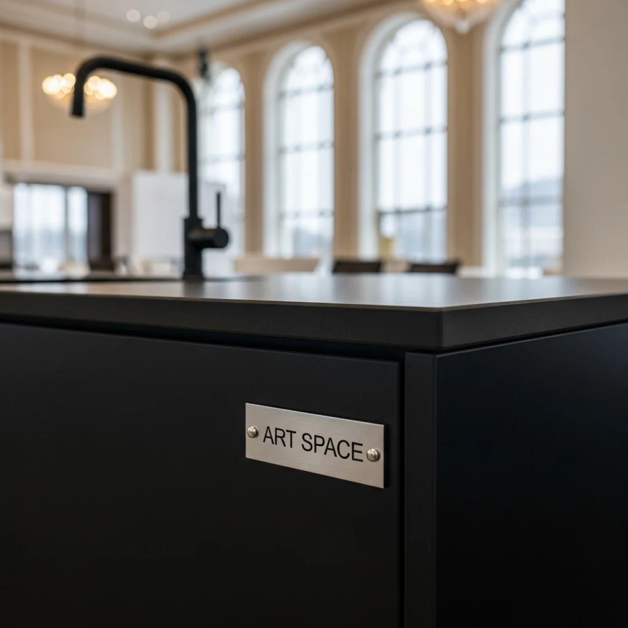 Аренда Столешницы черные для кухни в Grand Karat Sochi — ART SPACE