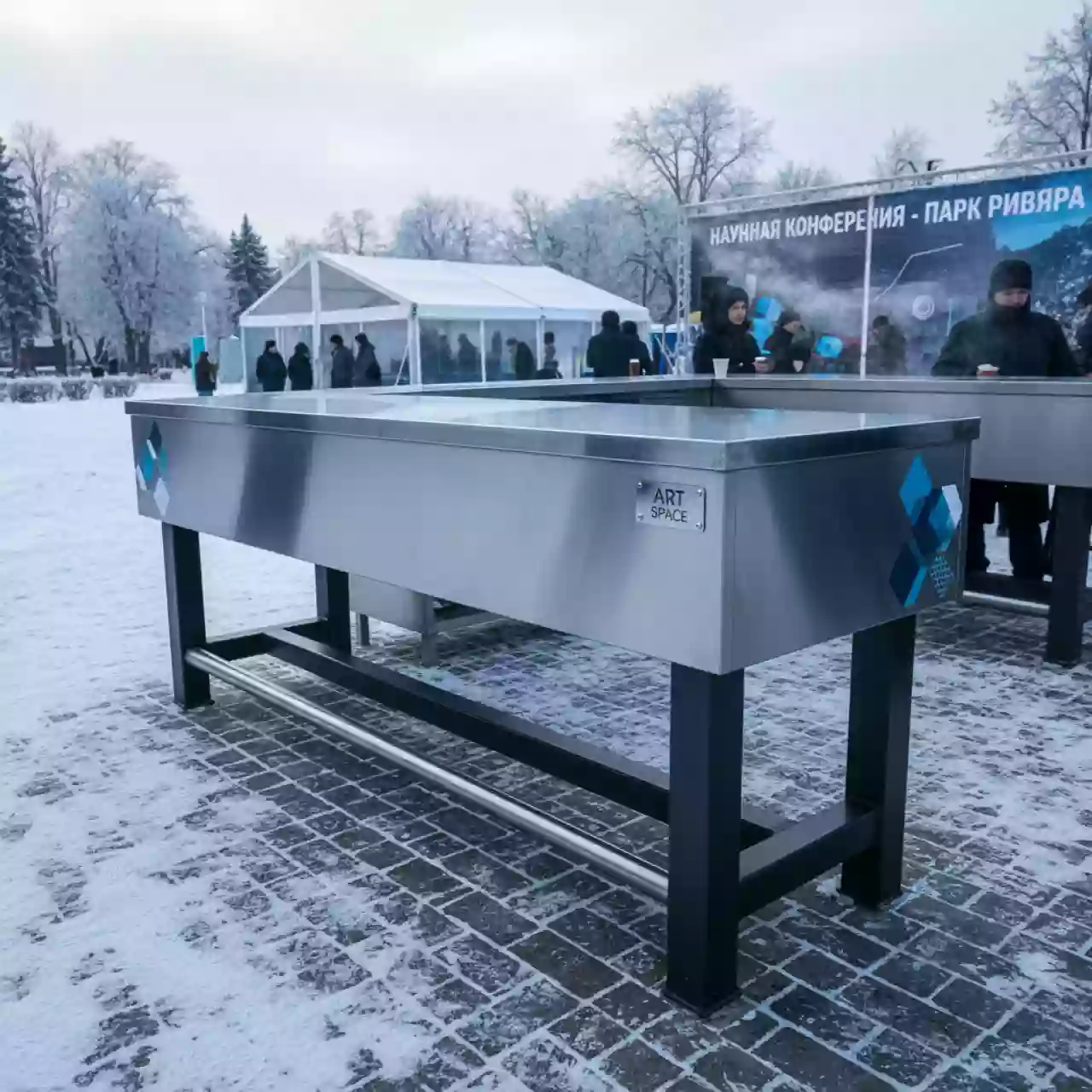 Аренда Столешницы стальной для барной стойки Snack Bar Desk в парке «Ривьера» — ART SPACE