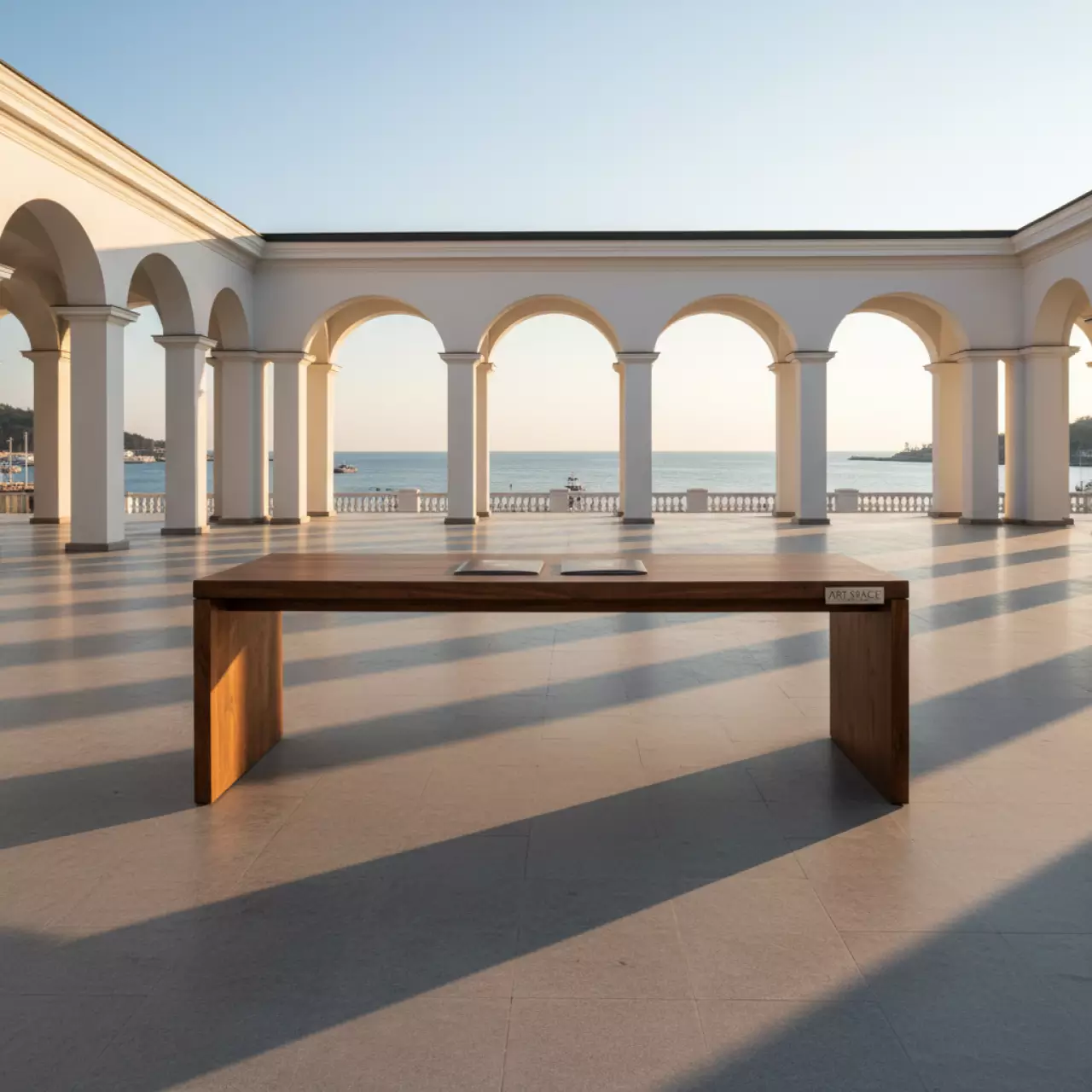 Аренда Столик банкетный Old Brown на территории Морпорта Сочи — ART SPACE