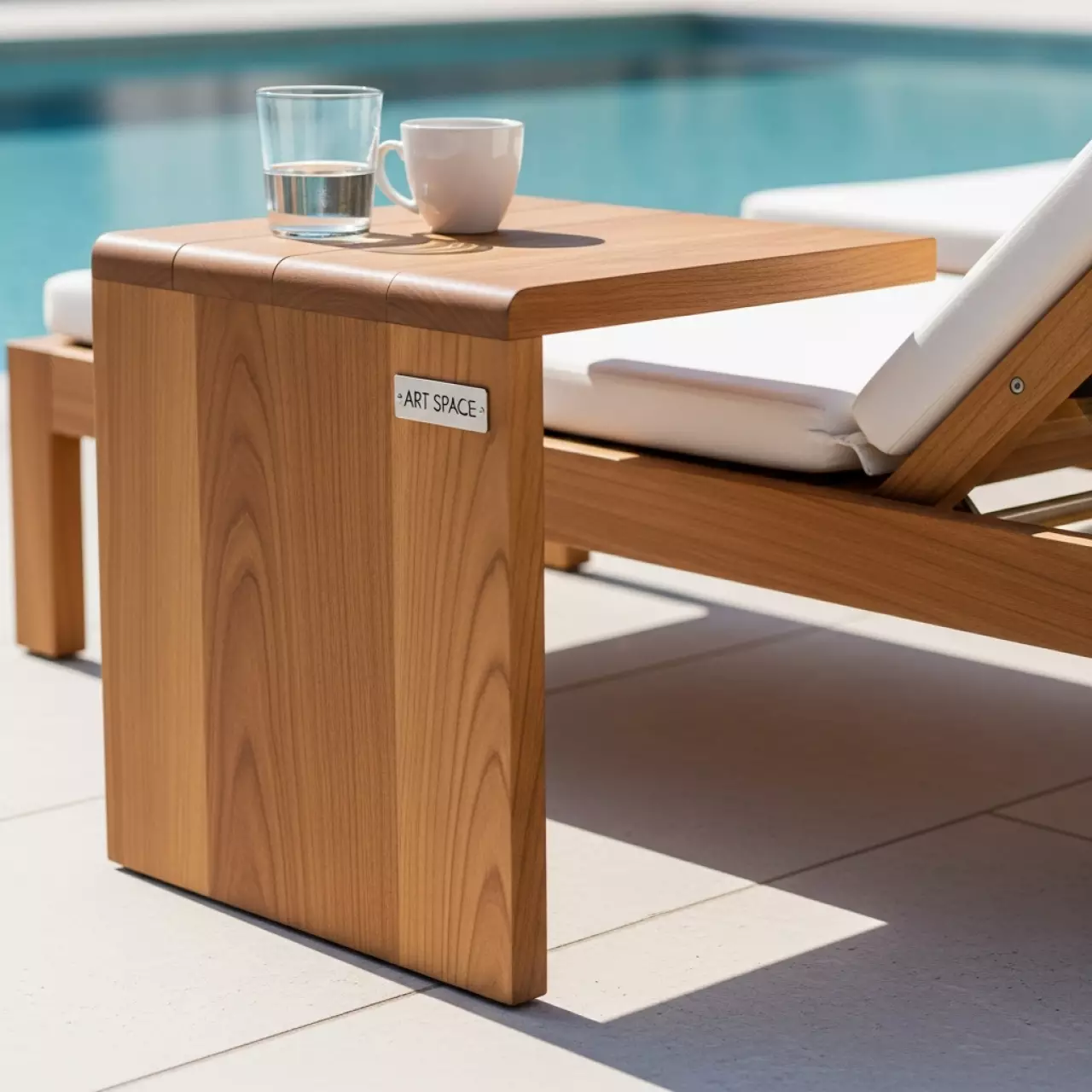 Аренда Столик деревянный для шезлонга Pevero в ресторане «Sanremo» — ART SPACE