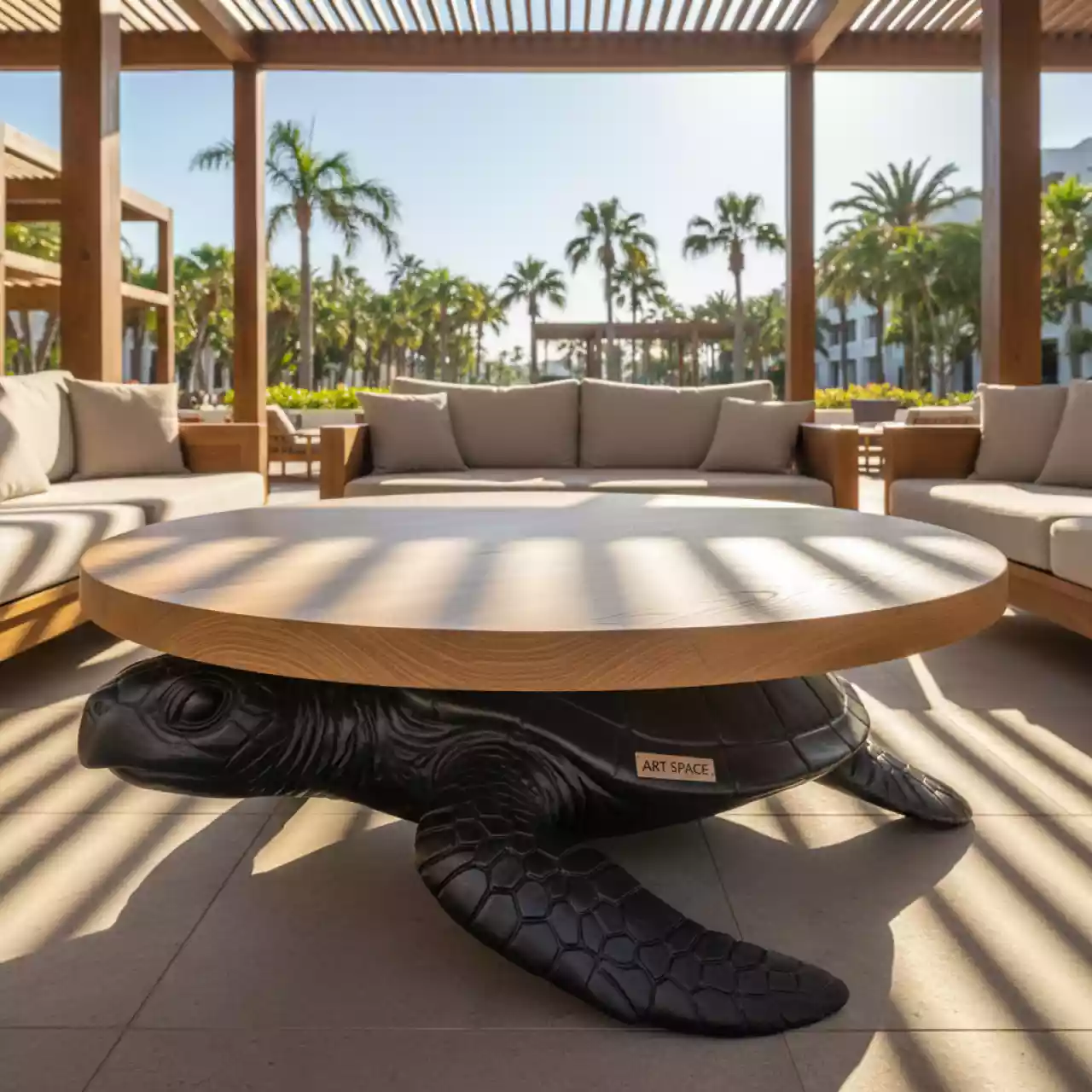 Аренда Столик деревянный кофейный Turtle Carry в Radisson Collection Paradise — ART SPACE