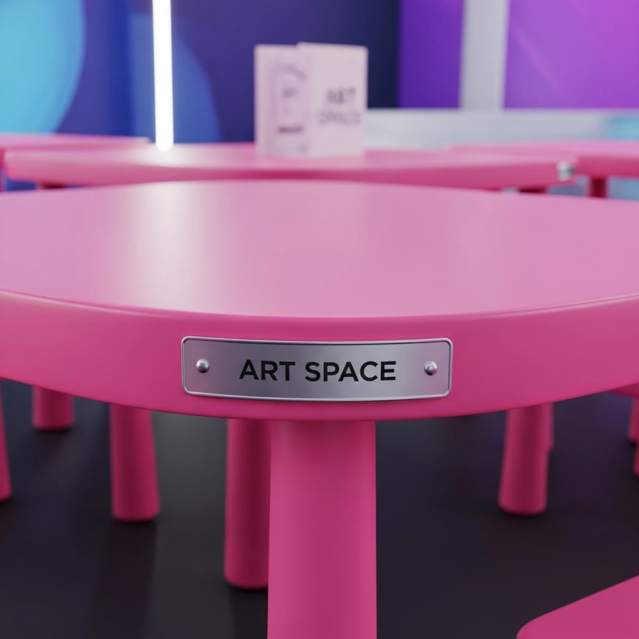 Аренда Столик детский прямоугольный Маммут розовый 77х55 см 17 200VL в Cosmos Sochi Hotel — ART SPACE