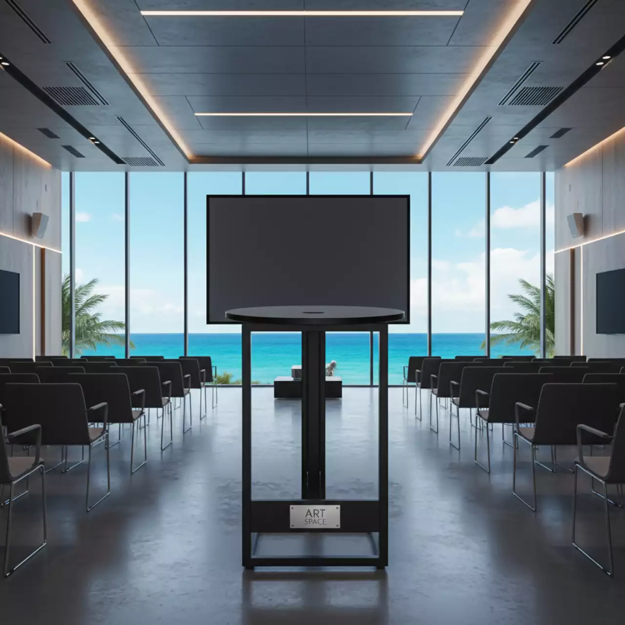 Аренда Столик для проектора Lumien Galant LTG 102 чёрный в зале «Чайка» (Морпорт) — ART SPACE