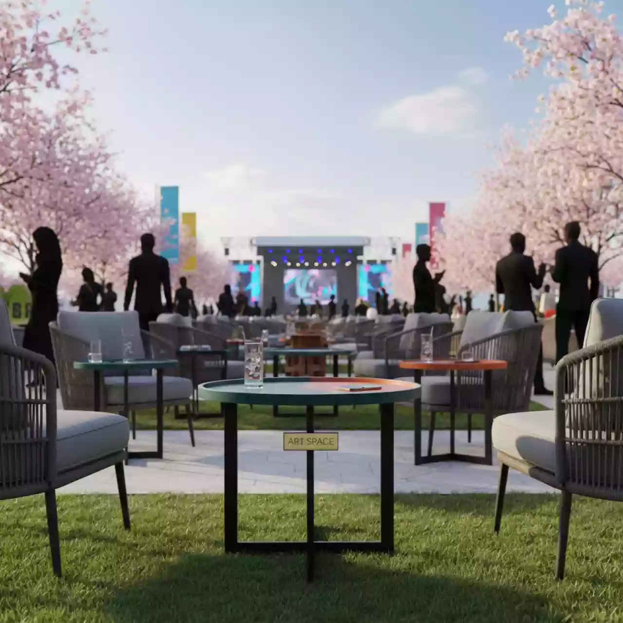 Аренда Столик для шезлонга TCLM 010005 N2 на Медальной площади — ART SPACE