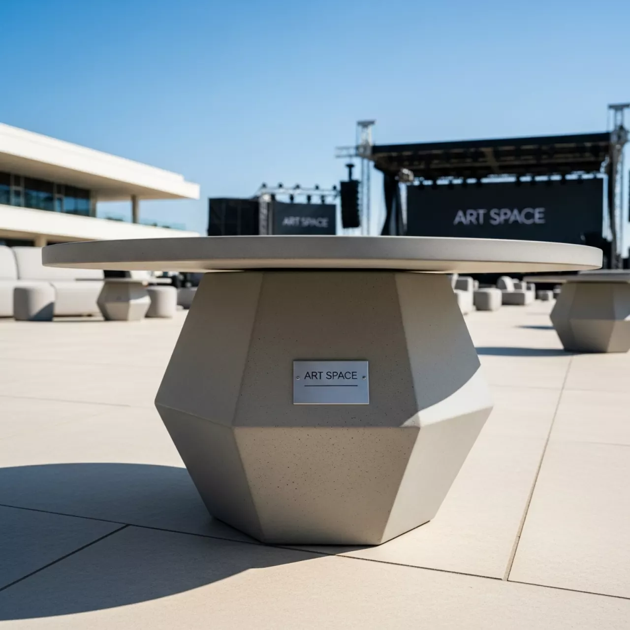 Аренда Столик кофейный бетонный Miura M в Radisson Blu Resort & Congress Centre — ART SPACE