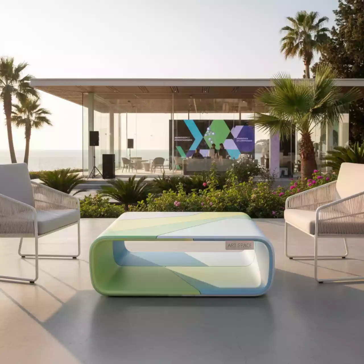 Аренда Столик кофейный для лежака Alezia в санатории «Сочи» — ART SPACE