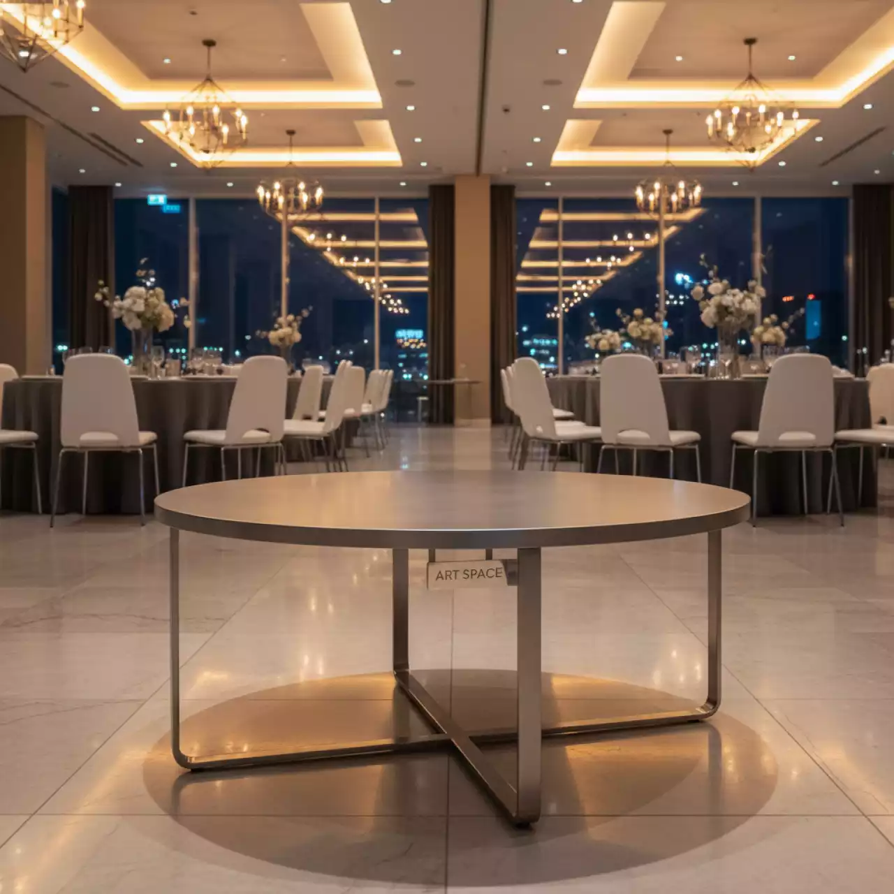 Аренда Столик кофейный из литого алюминия Charlie в банкетном зале «Дельфин» — ART SPACE