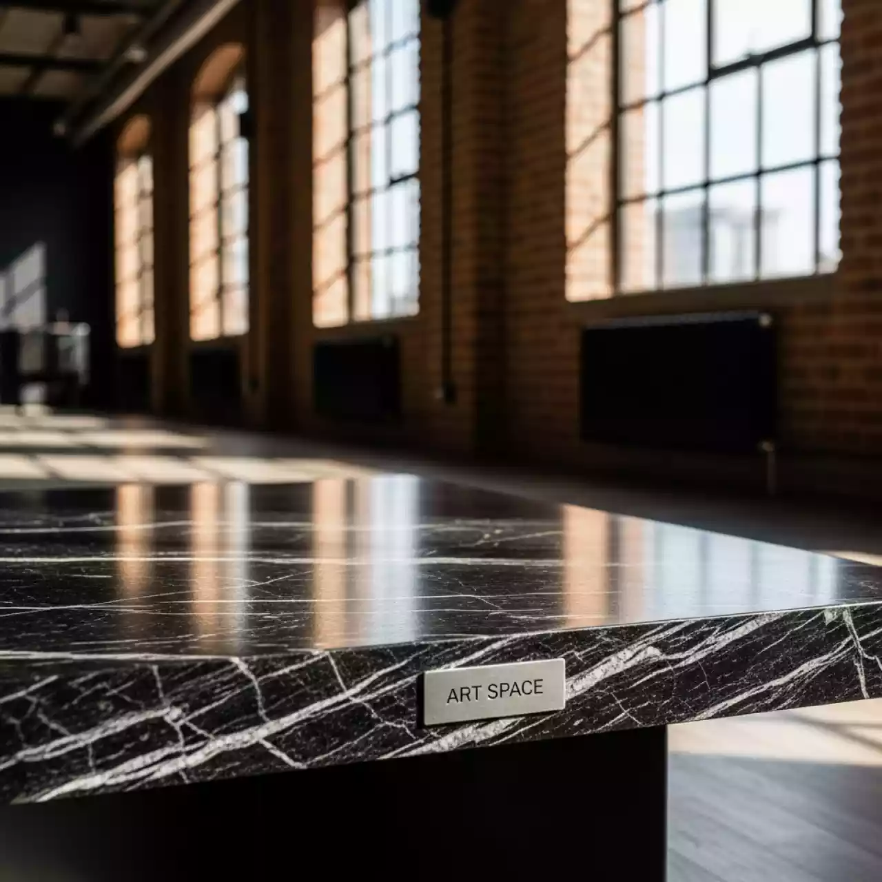 Аренда Столик кофейный каменный Eclat Nightfall в ресторане «Магадан» — ART SPACE