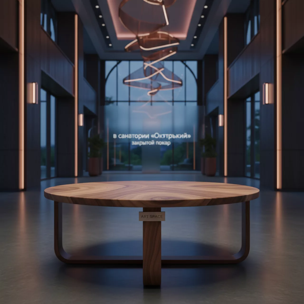 Аренда Столик кофейный с деревянным каркасом акация Барселона в санатории «Октябрьский» — ART SPACE