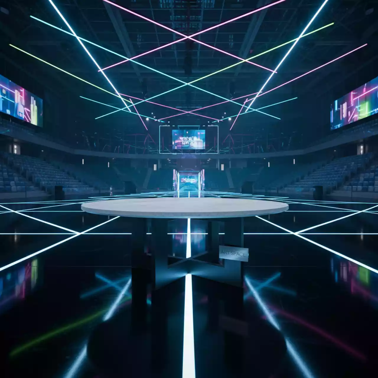 Аренда Столик кофейный Венеция серый в VK Stadium Sirius — ART SPACE