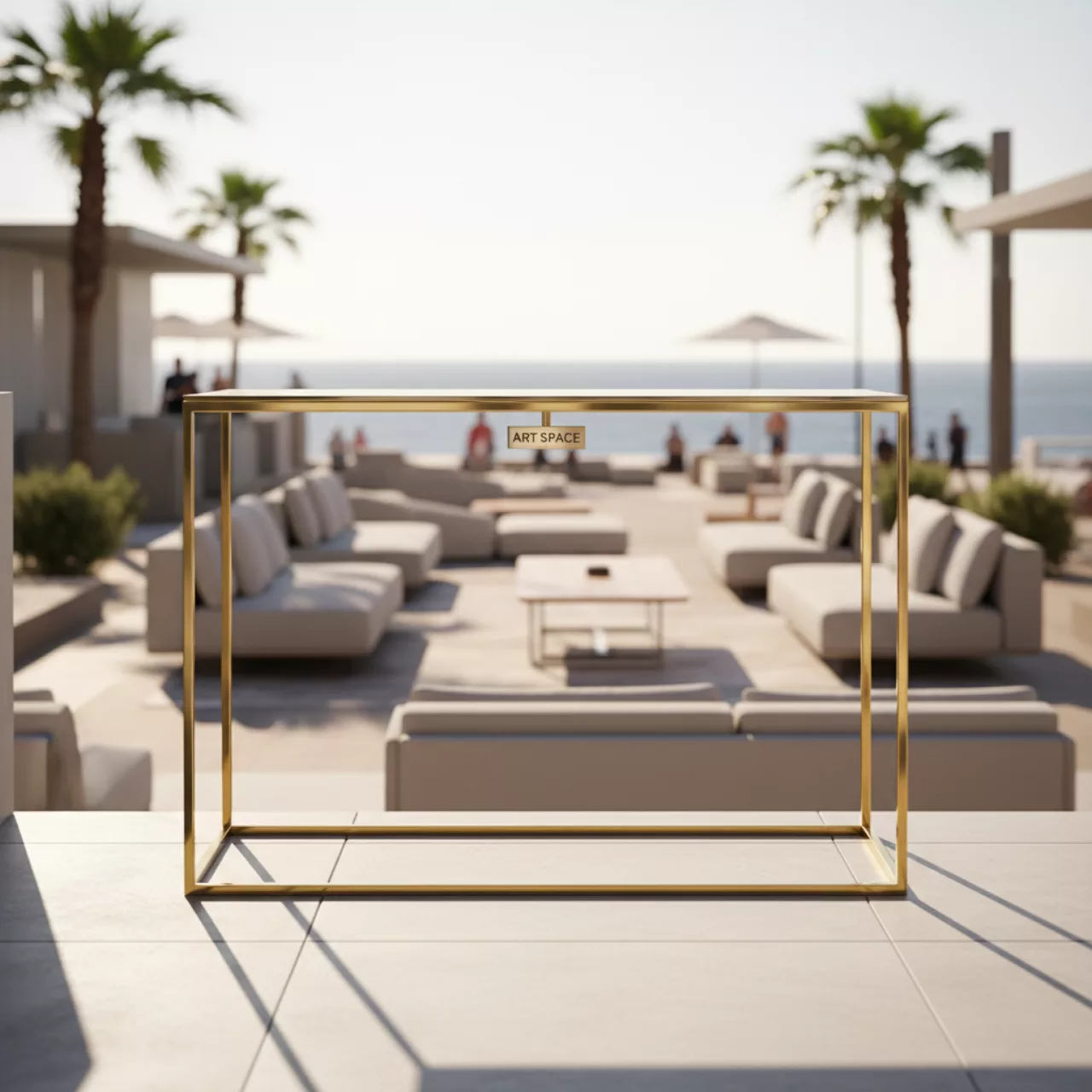 Аренда Столик консольный Бруклин 115х30 золото на Имеретинской набережной — ART SPACE