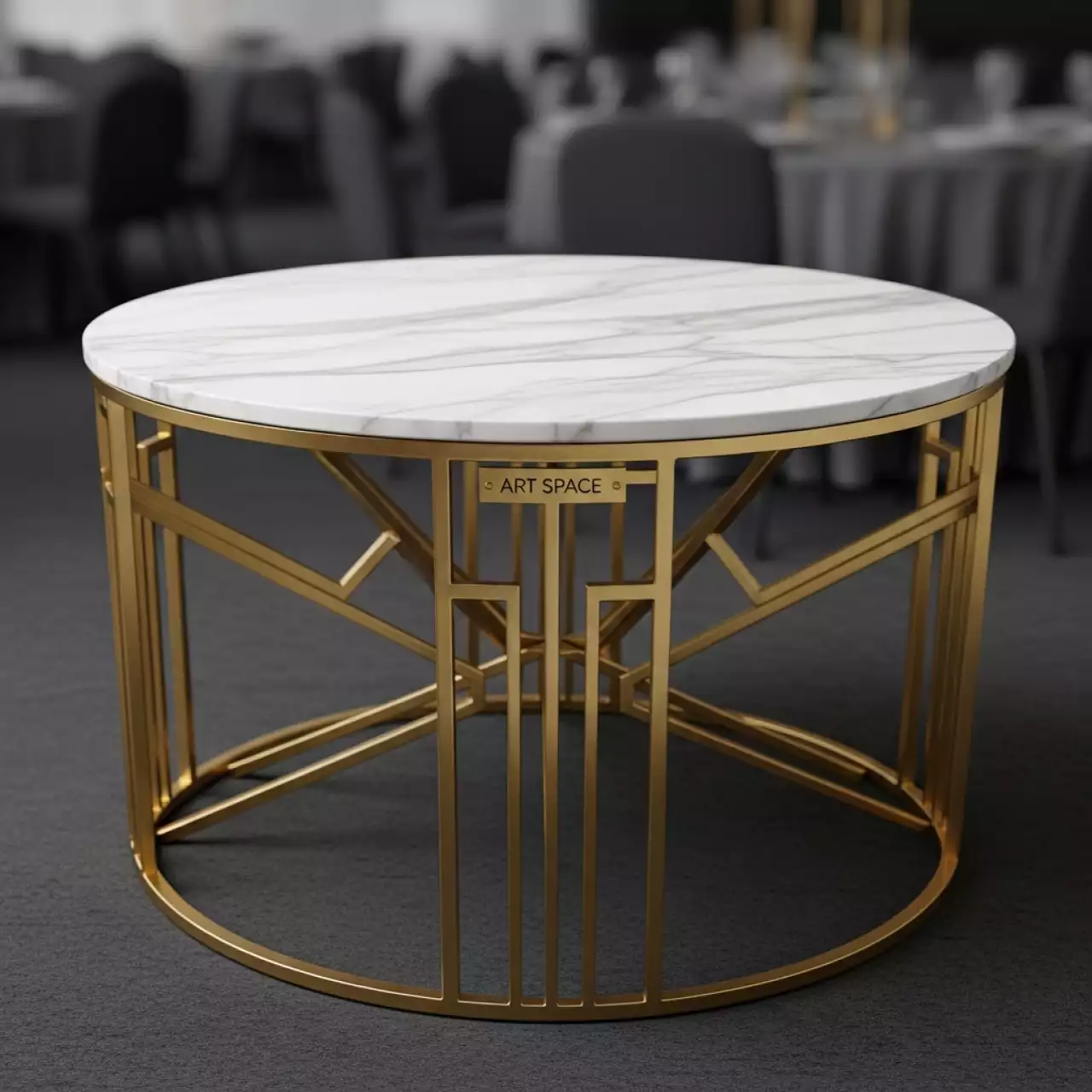 Аренда Столик мраморный журнальный Jeko 14 в банкетном зале «Дельфин» — ART SPACE