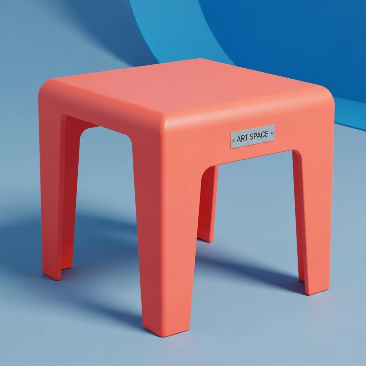 Аренда Столик пластиковый журнальный Net Table коралловый в Сириус Арене — ART SPACE