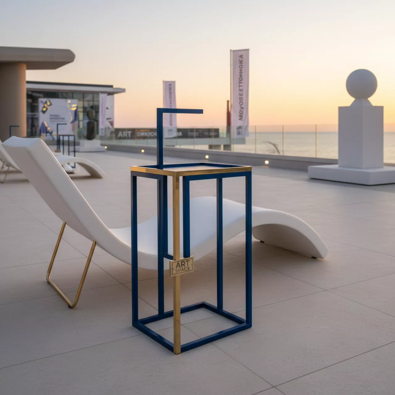 Аренда Столик приставной металлический Hilde на Имеретинской набережной — ART SPACE