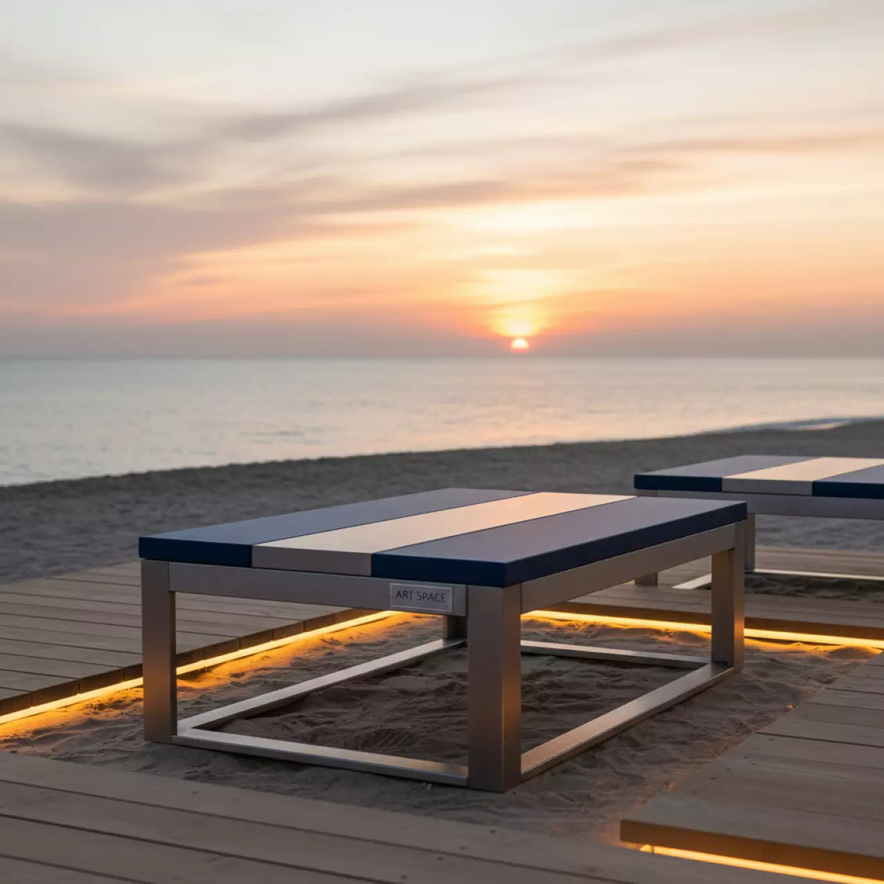 Аренда Столик пуф пляжный Tavolo на пляже «Ривьера» — ART SPACE