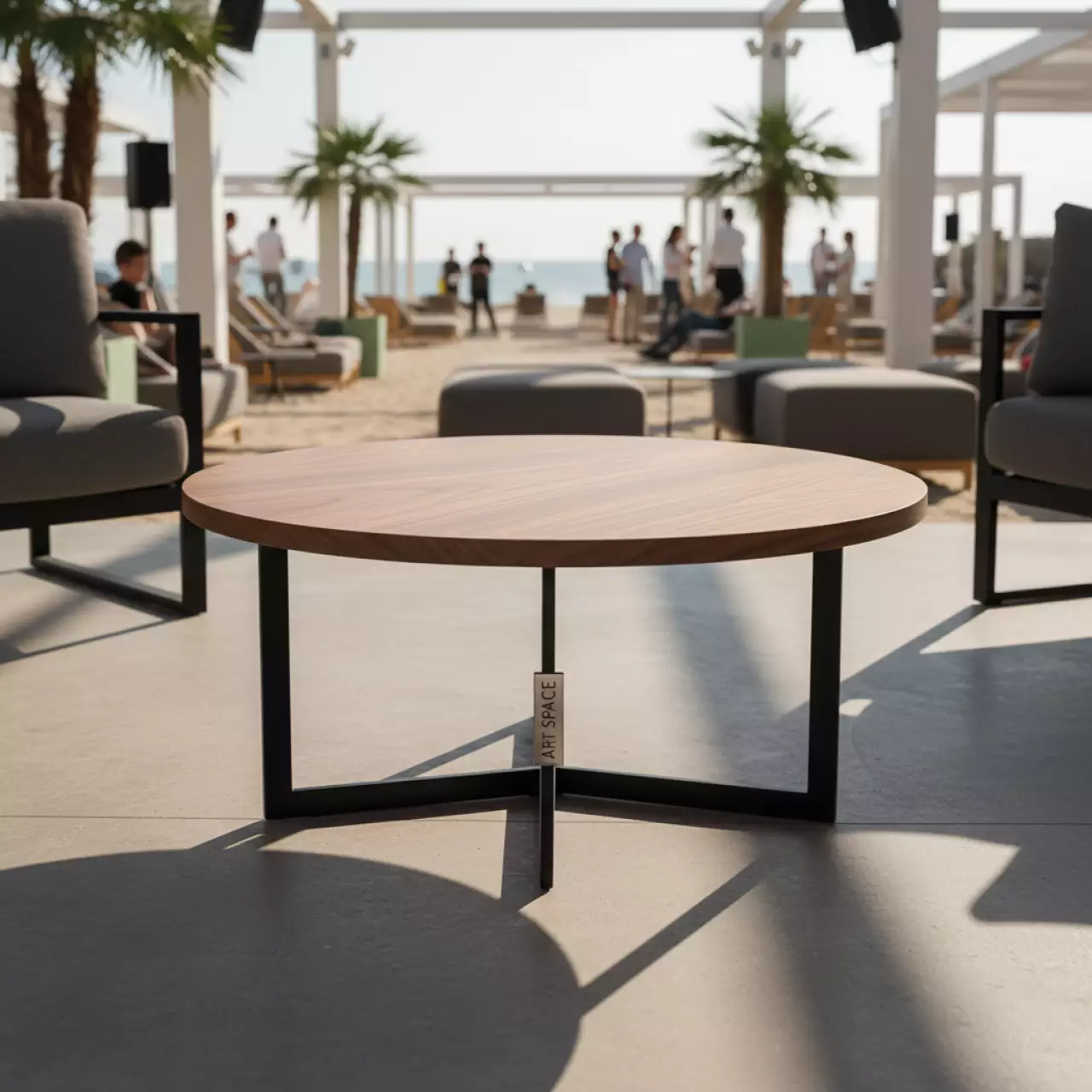Аренда Столик журнальный Lemosab low орех матовый черный в пляжном комплексе VinoGrad — ART SPACE