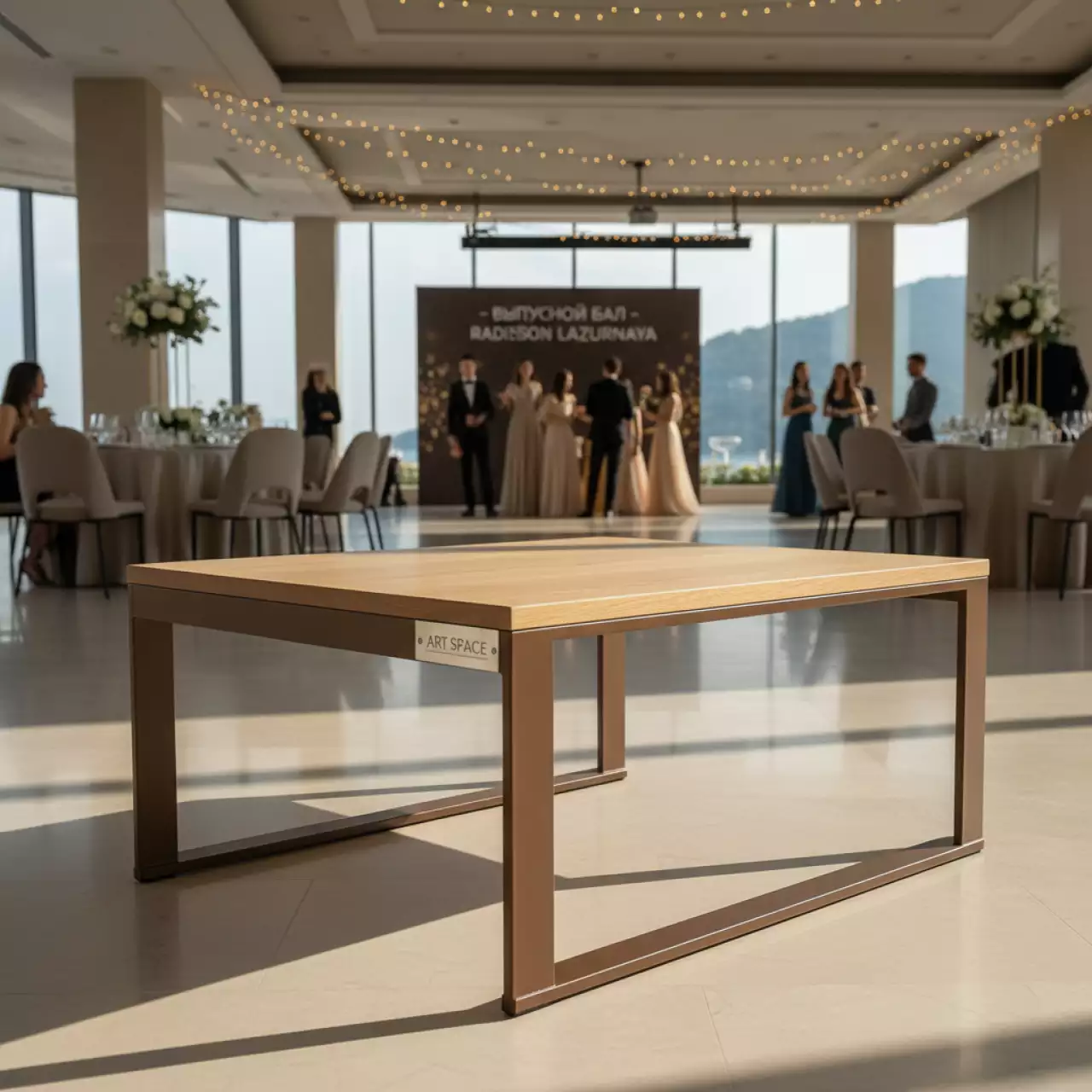 Аренда Столик журнальный металл капучино Siesta в отеле Radisson Lazurnaya — ART SPACE