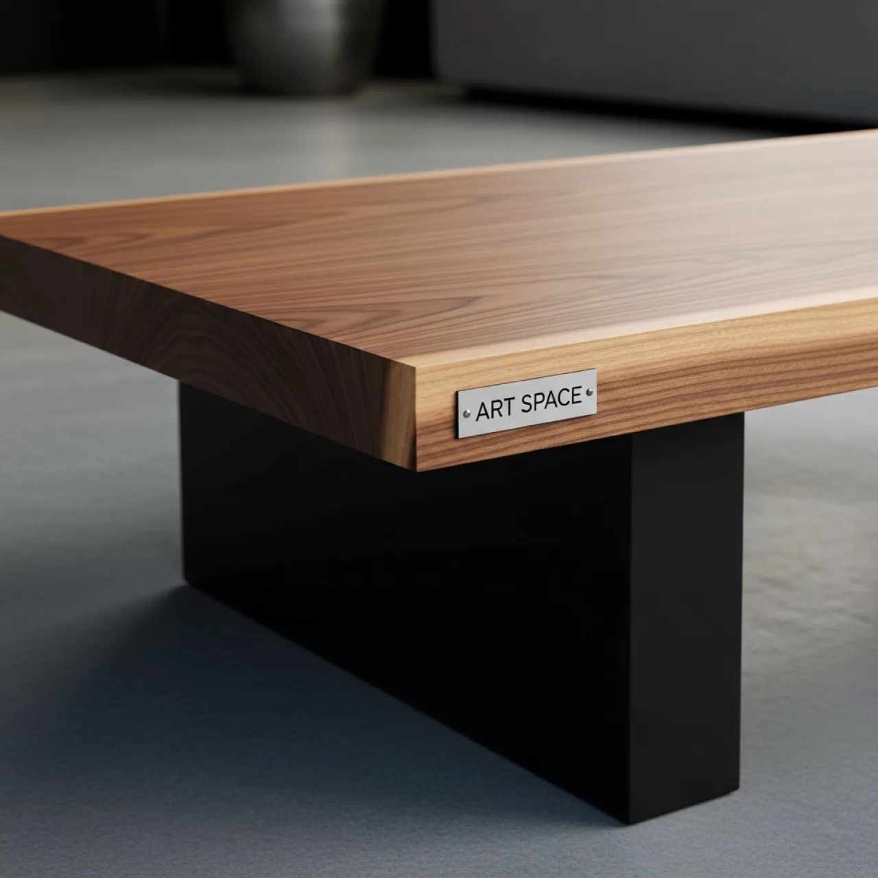 Аренда Столик журнальный орех матовый чёрный Lemosab low в пляжном клубе Del Mar — ART SPACE