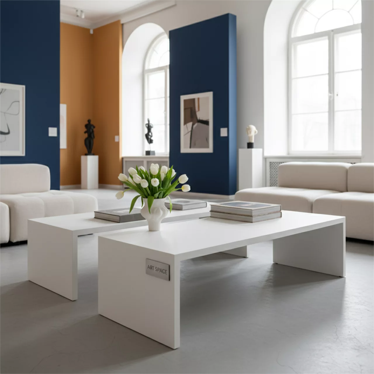 Аренда Столик журнальный Париж большой белый в Stella di Mosca — ART SPACE