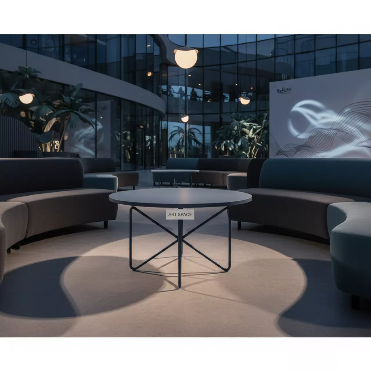 Аренда Столик журнальный пластиковый Net Table 100 в Radisson Collection Paradise — ART SPACE