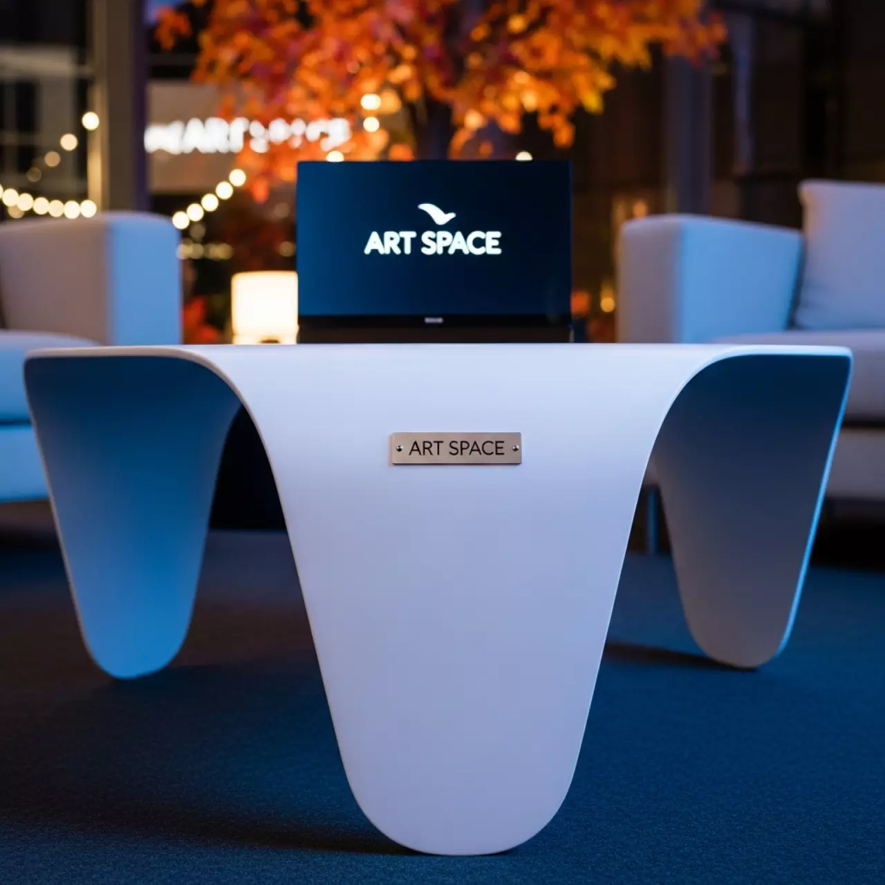 Аренда Столик журнальный пластиковый Sky Lounge Table в Mövenpick Hotel — ART SPACE