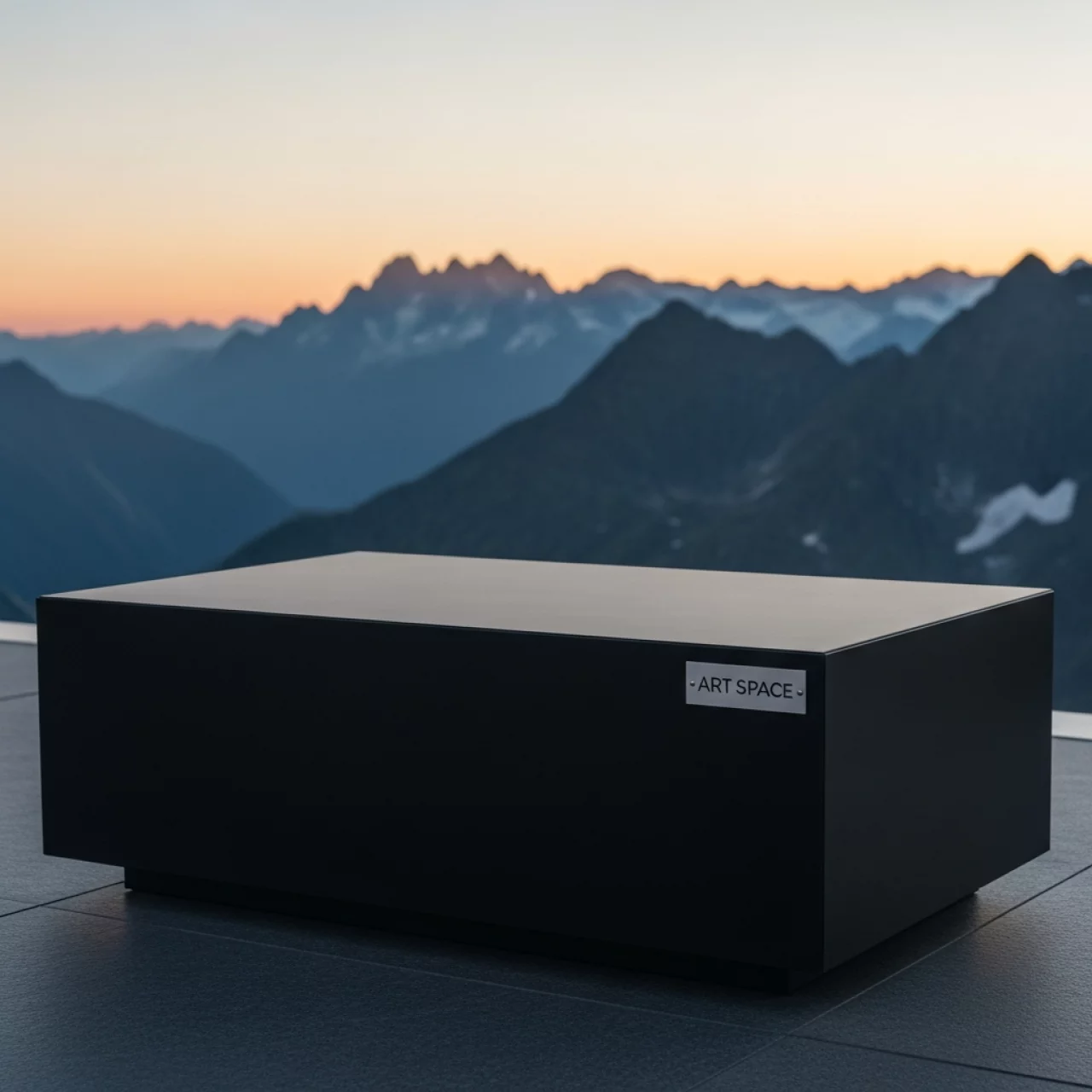Аренда Столик журнальный прямоугольный черный 180х90 см на площадке Rosa Peak (2320м) — ART SPACE