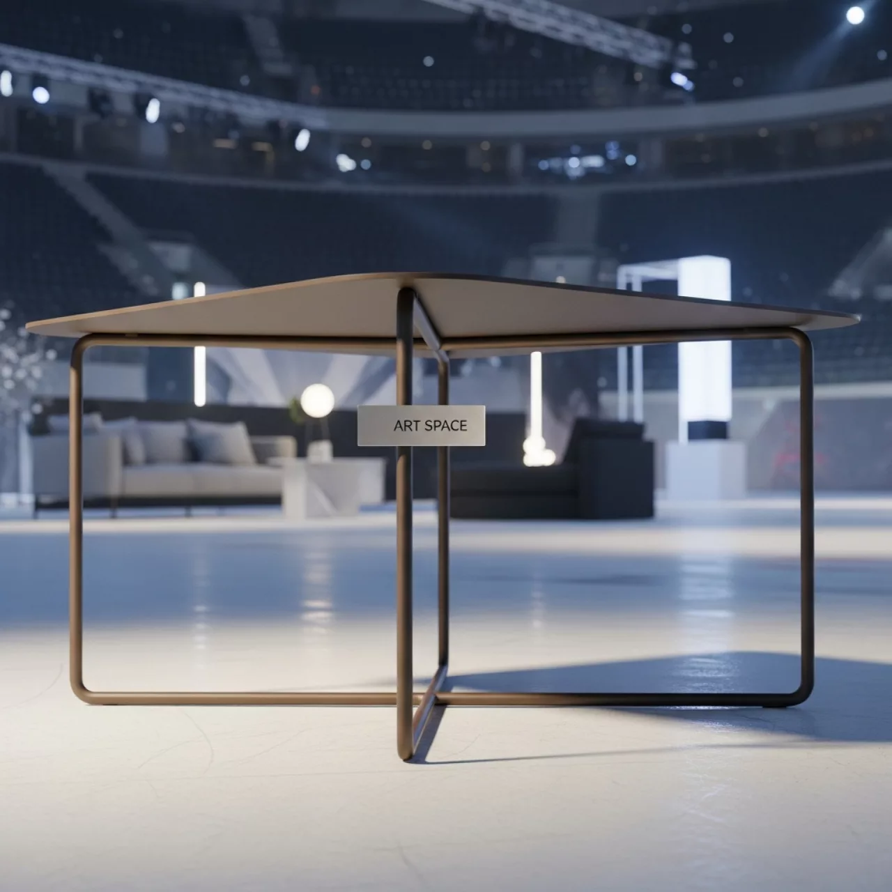 Аренда Столик журнальный Siesta металл капучино в ледовой арене «Шайба» — ART SPACE