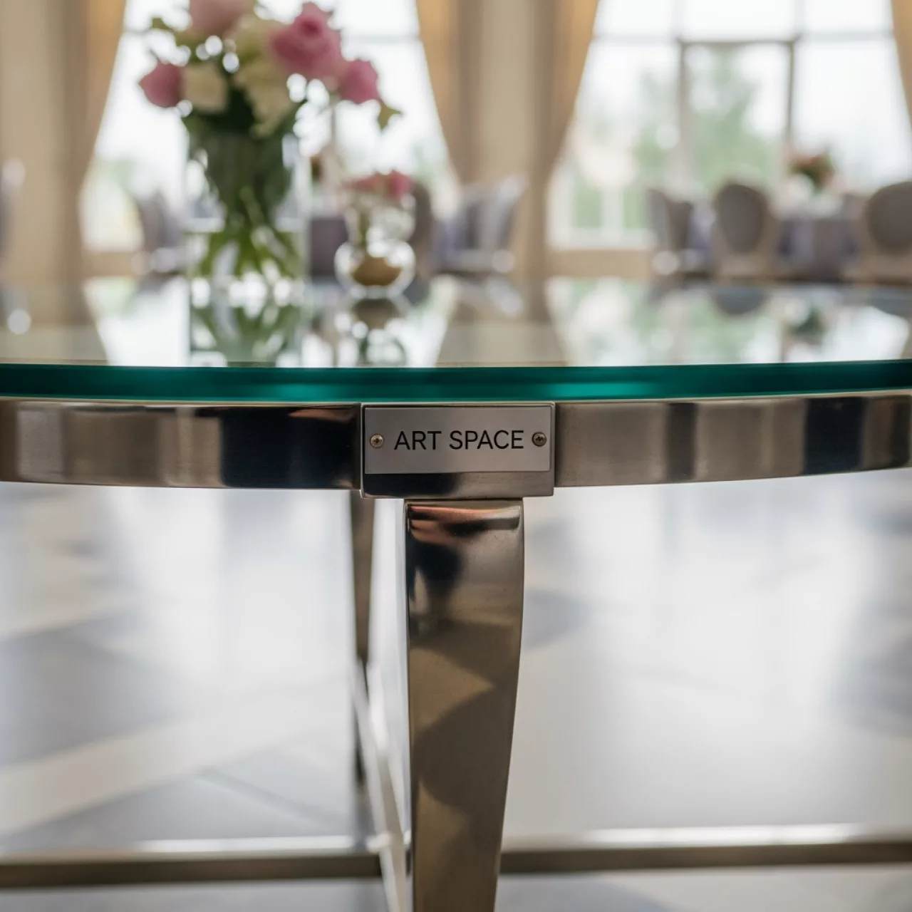 Аренда Столик журнальный стеклянный круглый D70 см в Bridge Resort — ART SPACE