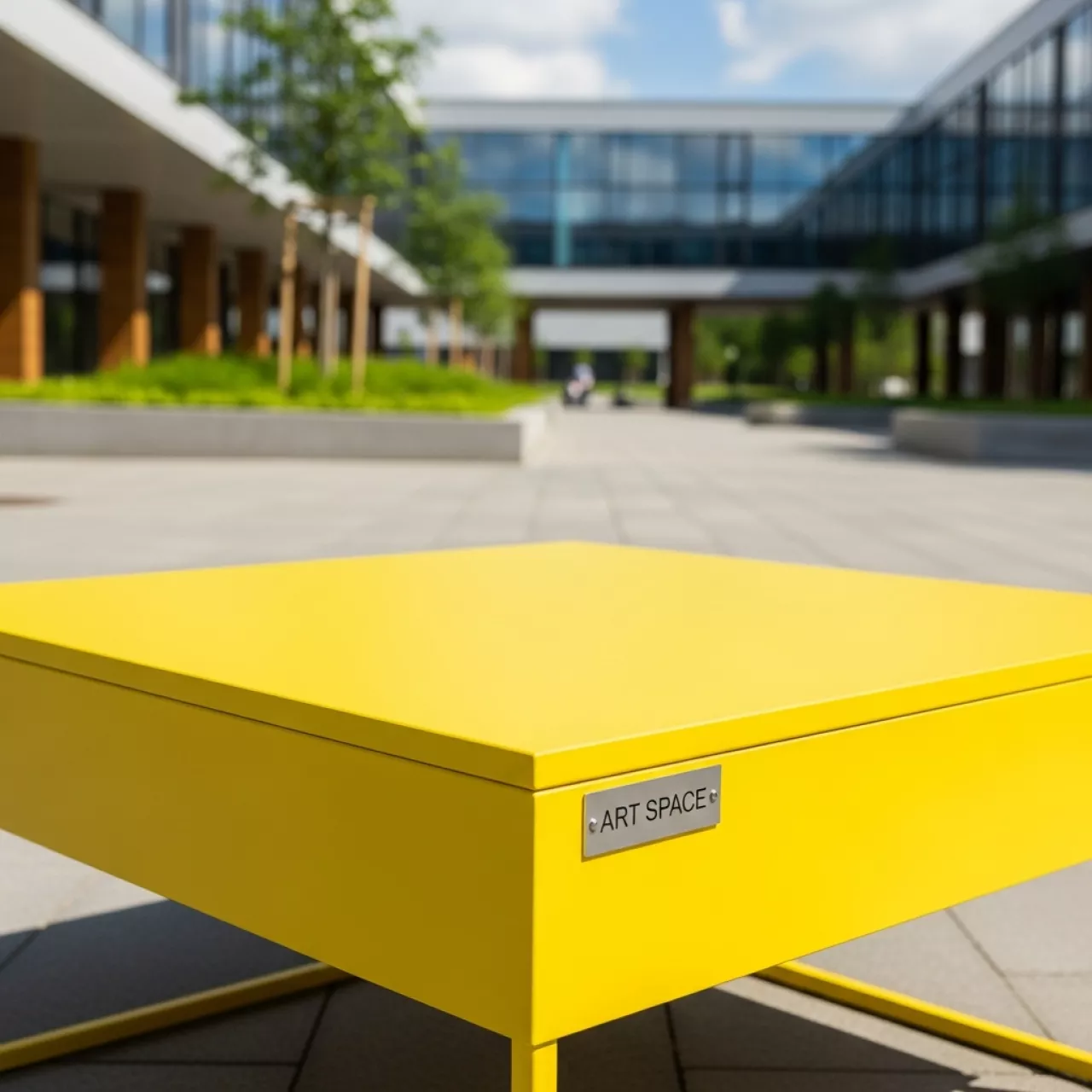 Аренда Столик журнальный желтый квадратный Lack 55х55 см в комплексе «Дагомыс» — ART SPACE