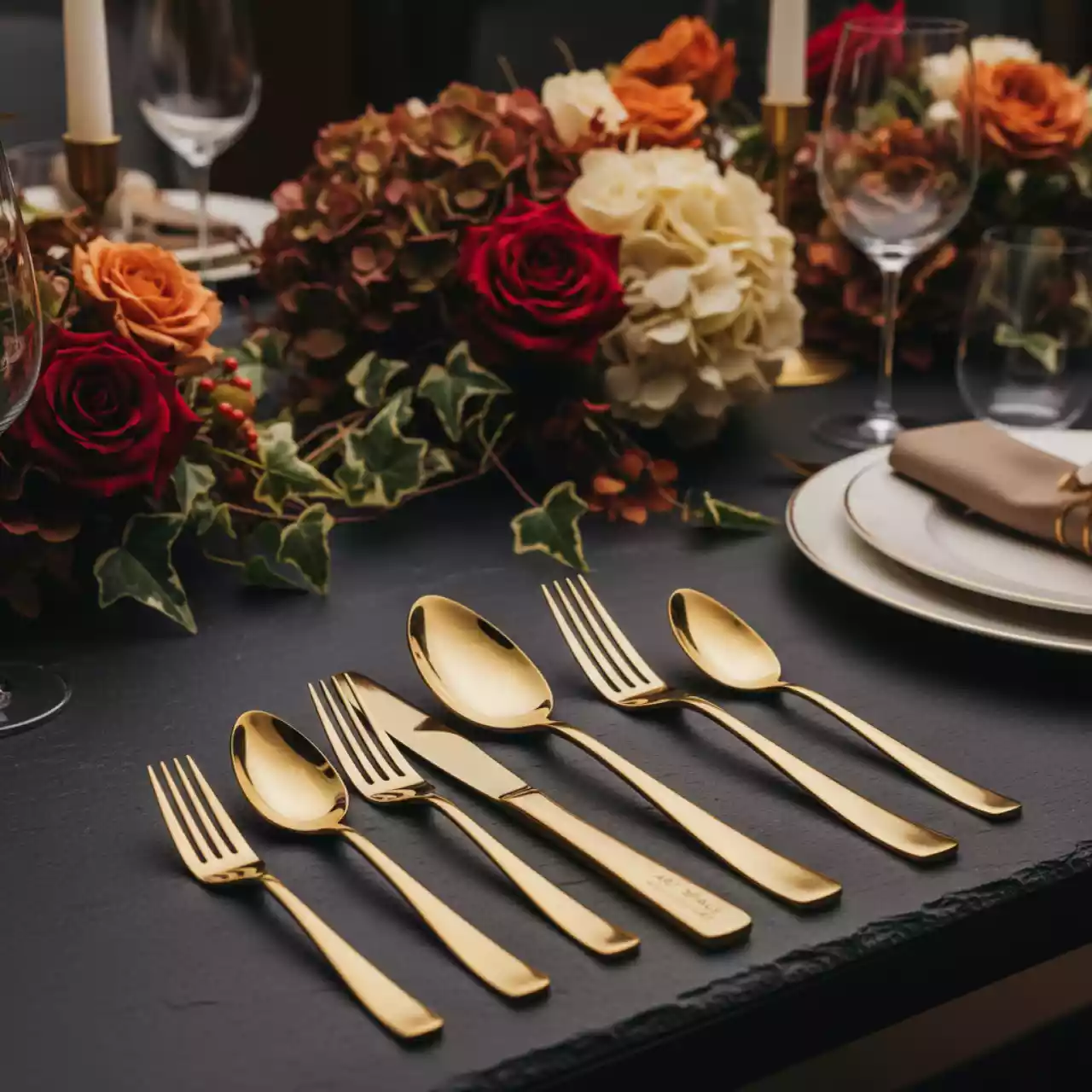 Аренда Столовые приборы золотого цвета в отеле Hyatt Regency Sochi — ART SPACE