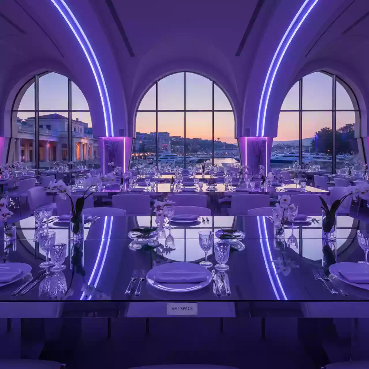 Аренда Столы банкетные 200х100 в зале «Чайка» (Морпорт) — ART SPACE