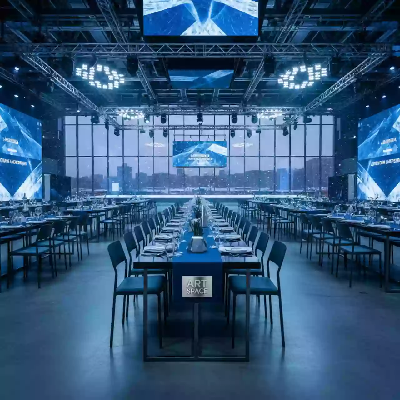 Аренда Столы банкетные для конференций в Керлинговом центре «Ледяной куб» — ART SPACE