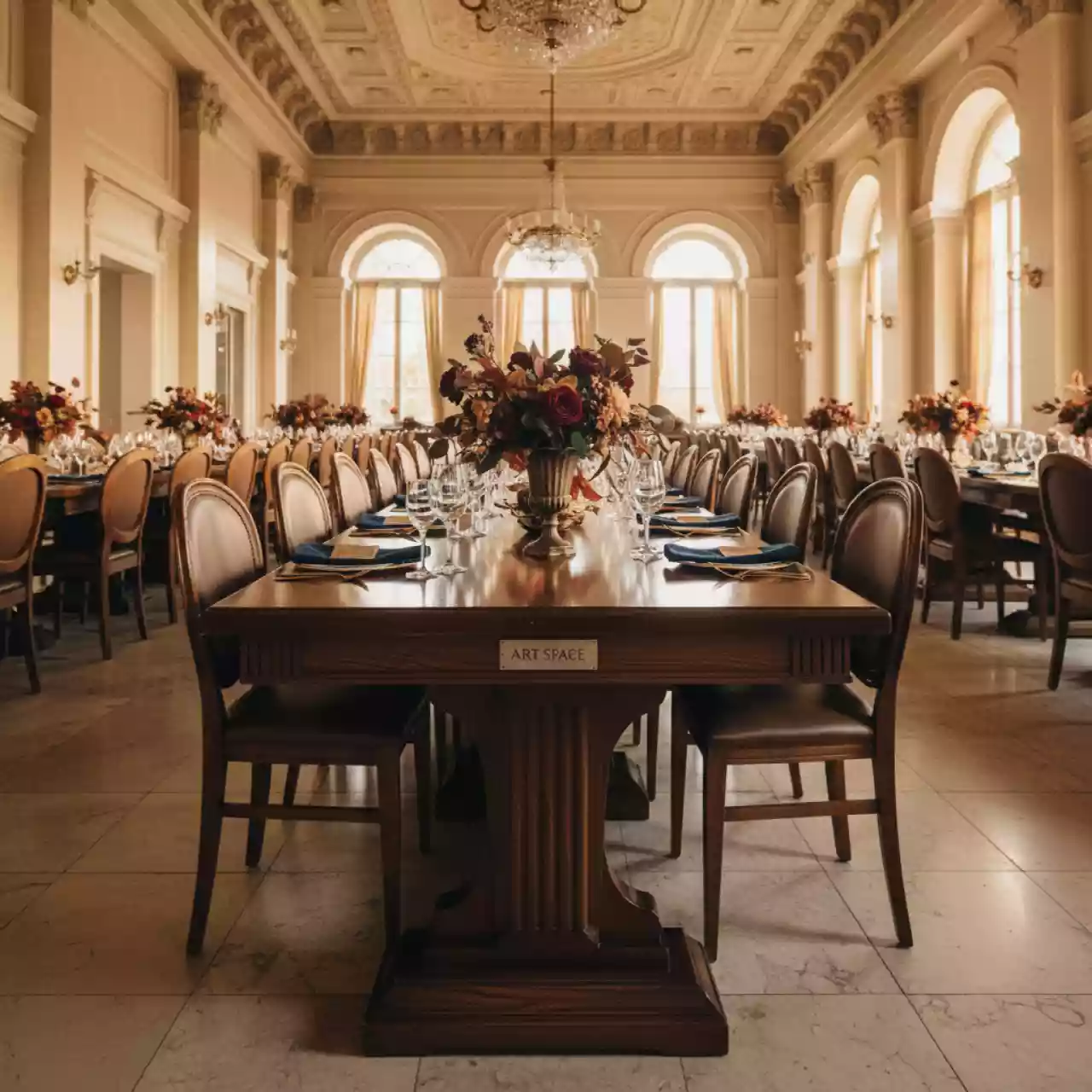 Аренда Столы деревянные для свадьбы в санатории «Металлург» — ART SPACE