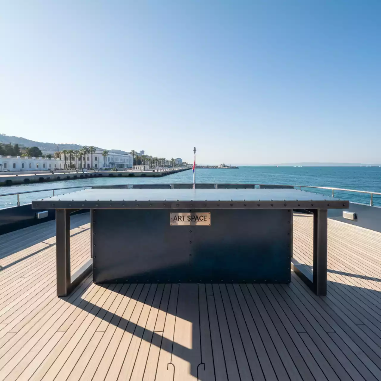 Аренда Столы для гостей на свадьбу на VIP теплоходе (Морпорт Сочи) — ART SPACE