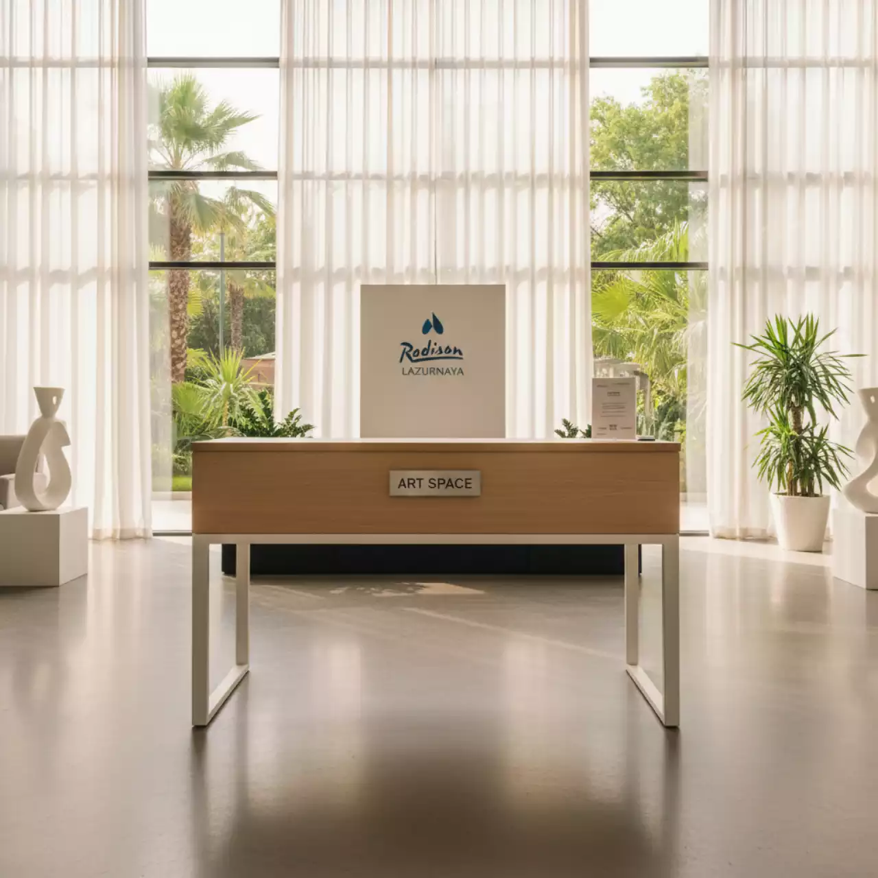 Аренда Столы для регистрации 120х60 в отеле Radisson Lazurnaya — ART SPACE