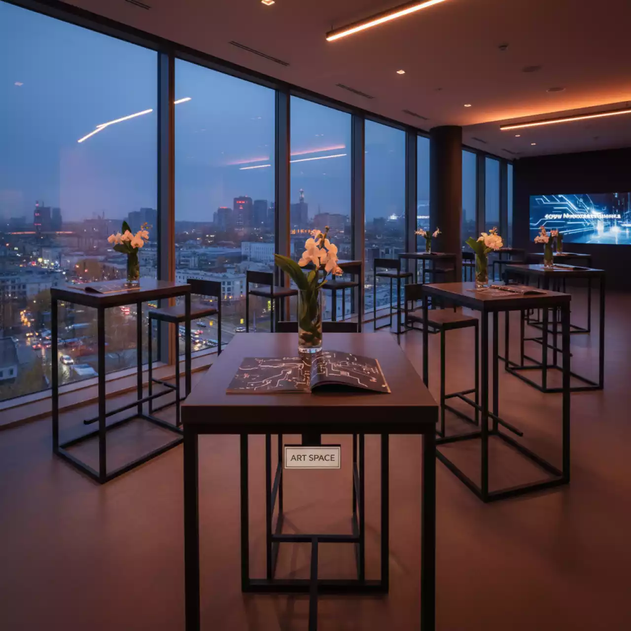 Аренда Столы фуршетные коктейльные барные в Panorama by Mercure — ART SPACE