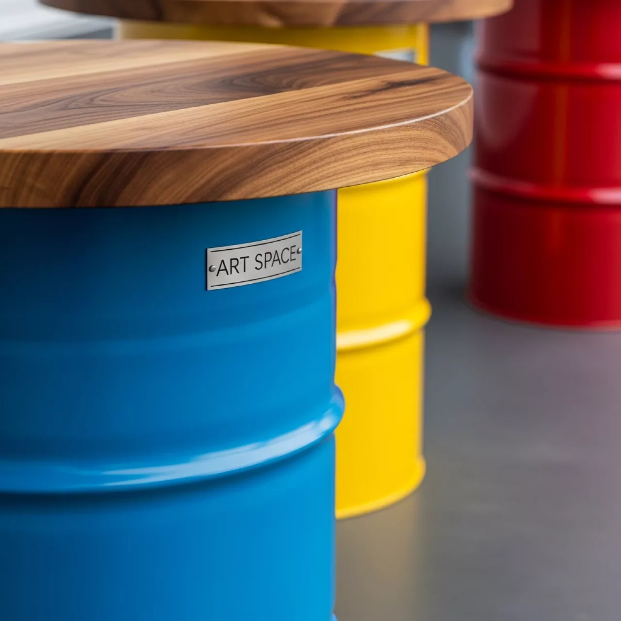 Аренда Столы из бочек с деревянной столешницей в Сириус Арене — ART SPACE