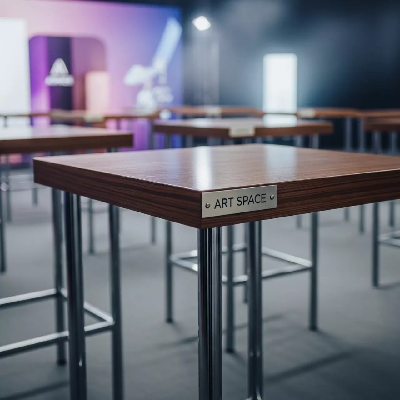 Аренда Столы коктейльные для конференции 150х75 в зале «Чайка» (Морпорт) — ART SPACE