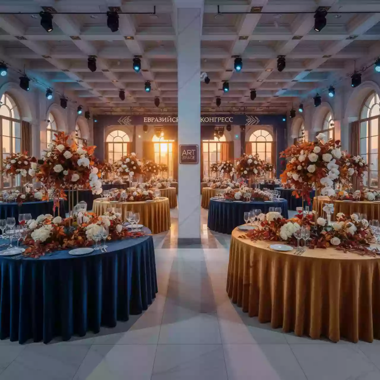 Аренда Столы круглые 200х100 в гранд-отеле «Жемчужина» — ART SPACE