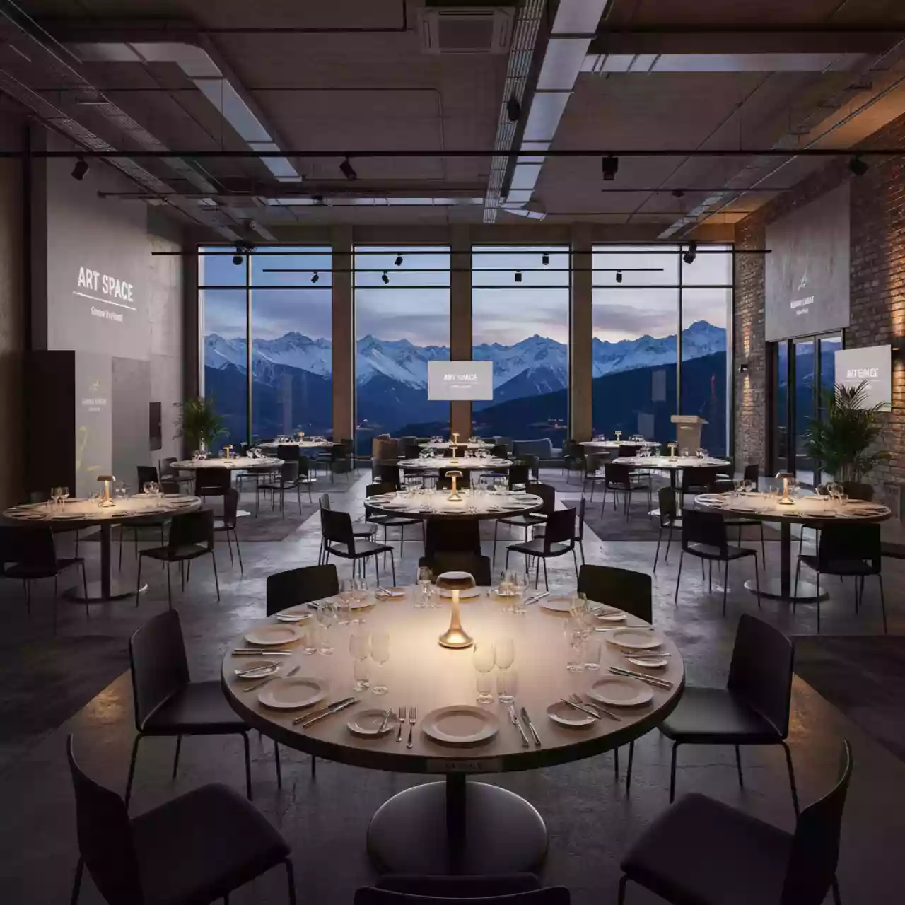 Аренда Столы круглые банкетные диаметр 100 см в Green Flow Hotel — ART SPACE