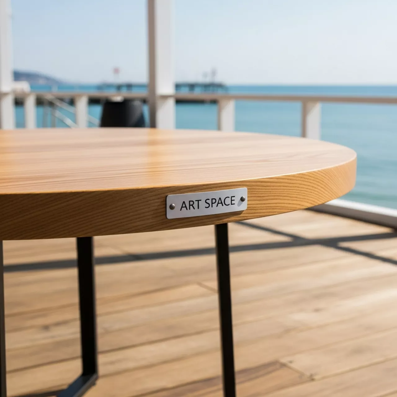 Аренда Столы круглые деревянные на пляже «Маяк» — ART SPACE